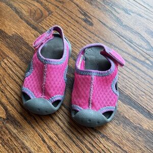CROCS Pink and Gray Kids Sandals